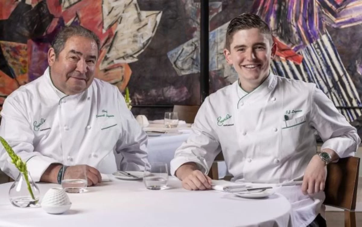 Chef Emeril Lagasse and his son EJ open new New Orleans restaurant.