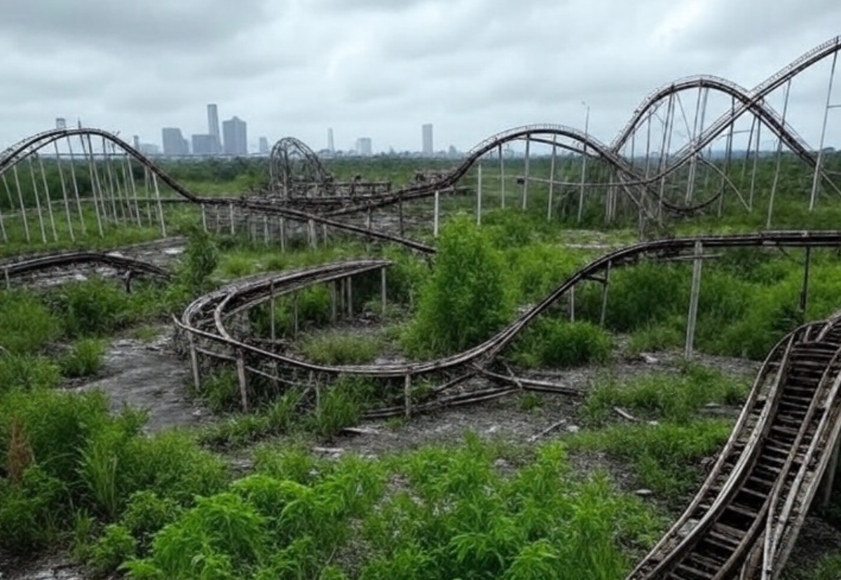 Six Flags cleanup site in New Orleans