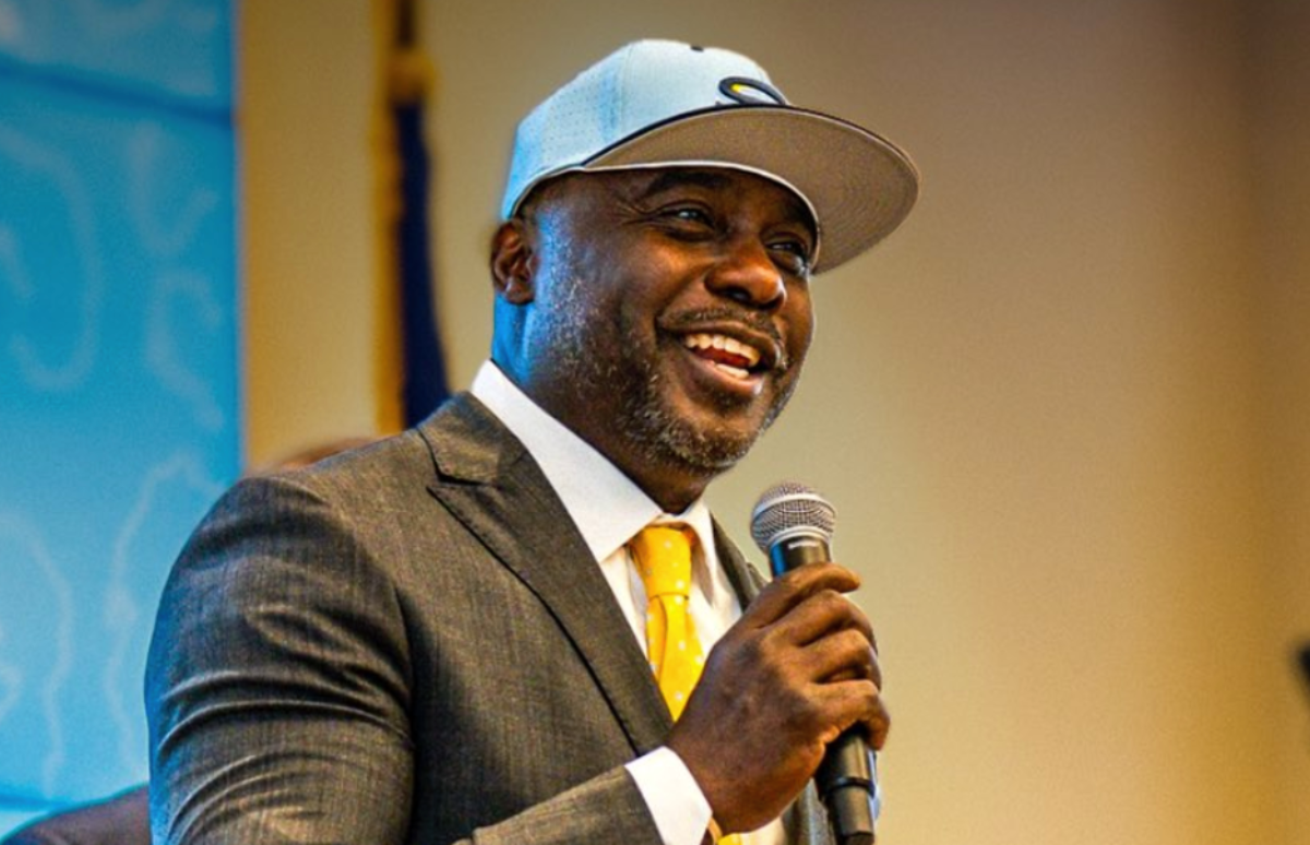 Marshall Faulk talks as Southern University football coach.
