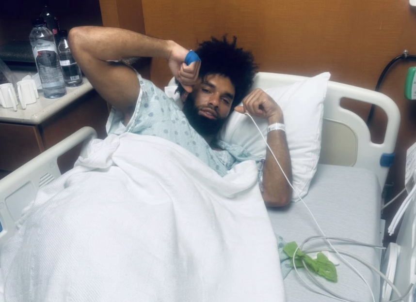 Chris Olave posts about blood clot on social media.